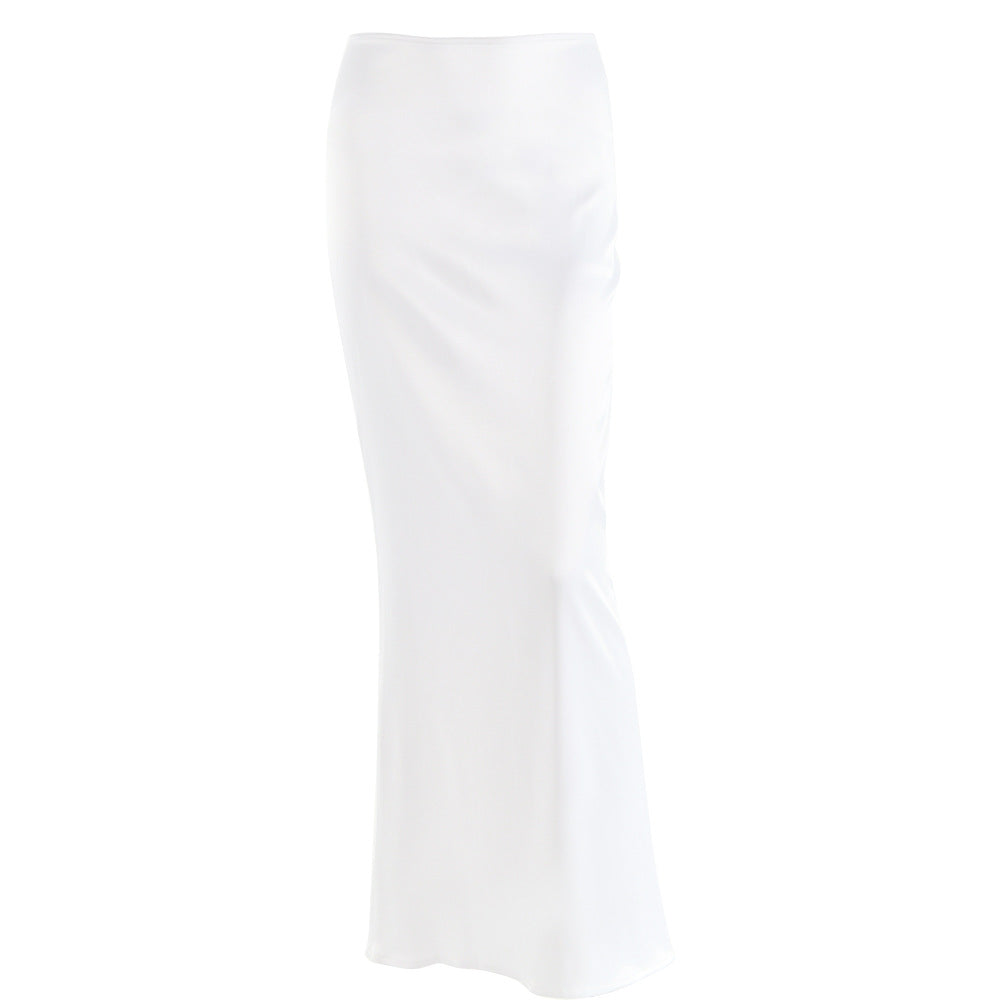 2023 Summer Fashionable Satin Maxi Skirt for Women