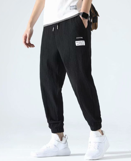 Trendy Summer Loose Nine-Point Sweatpants with Cuffs