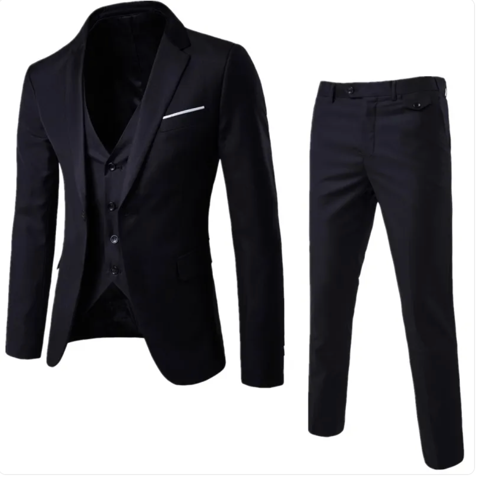 Men's Slim Fit Three-Piece Suit