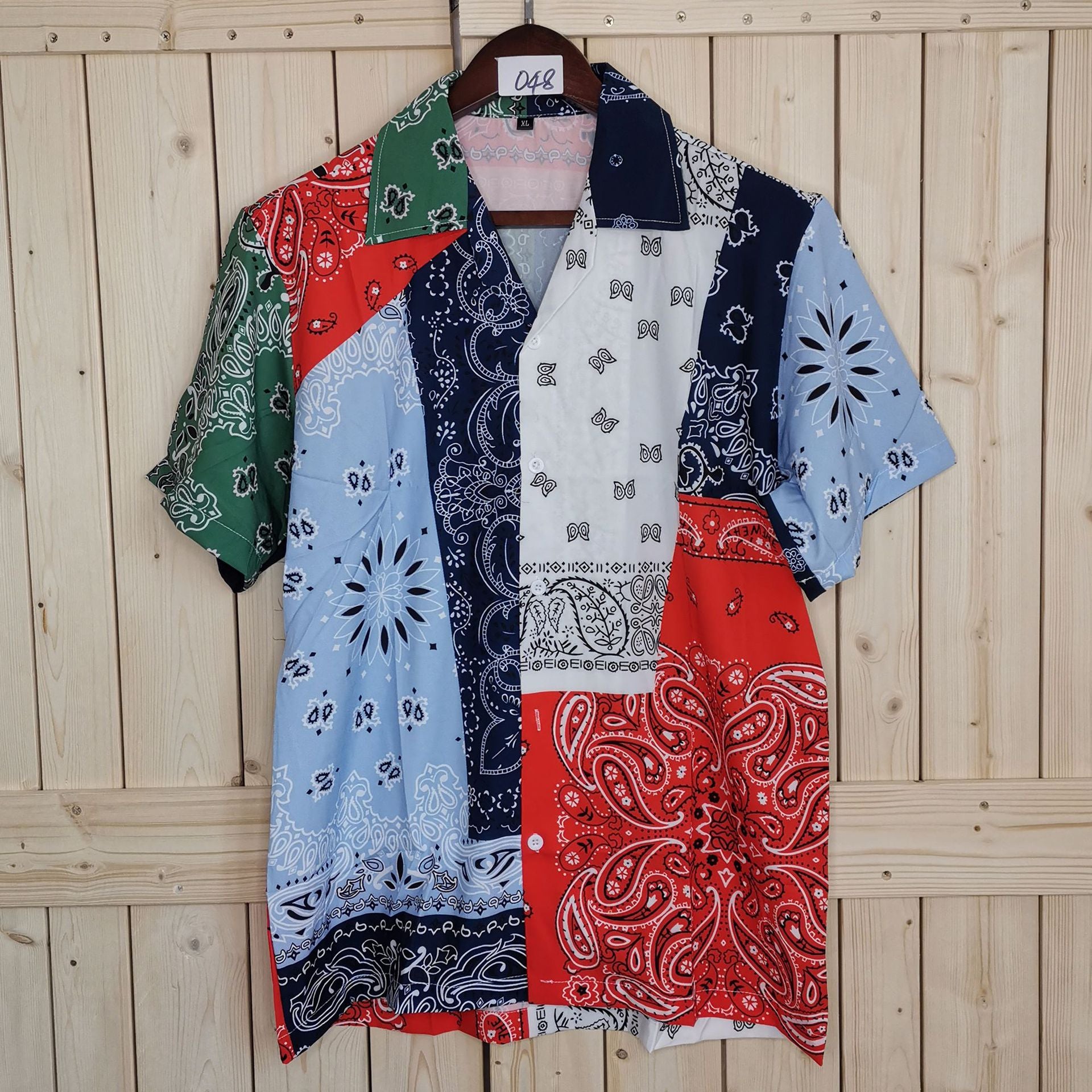 African Print Summer Beach Short Sleeve Shirts