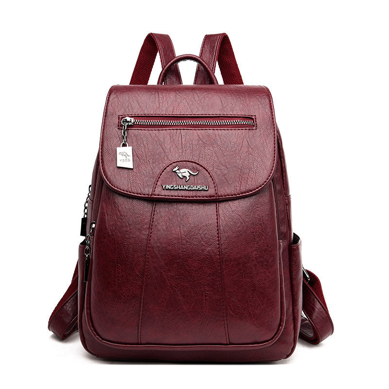 The Gardienne Anti-Theft Leather Backpack | Evarisluxe
