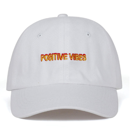 Embroidered Positive Vibes Baseball Cap