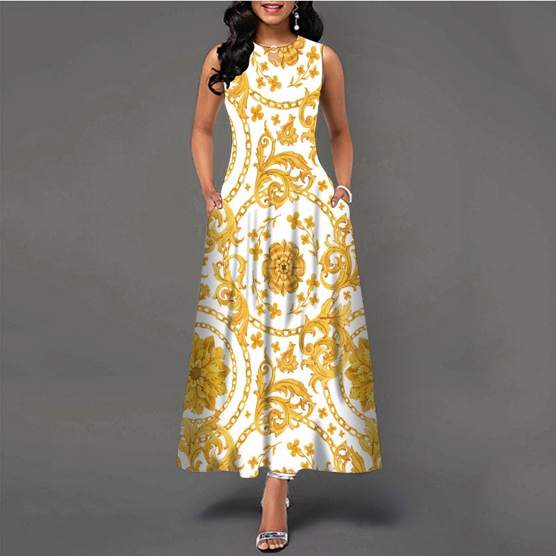 Evarisluxe Bohemian Sleeveless Long Dress