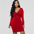 Spring Women's Sexy Long Sleeve Off-Shoulder Dress