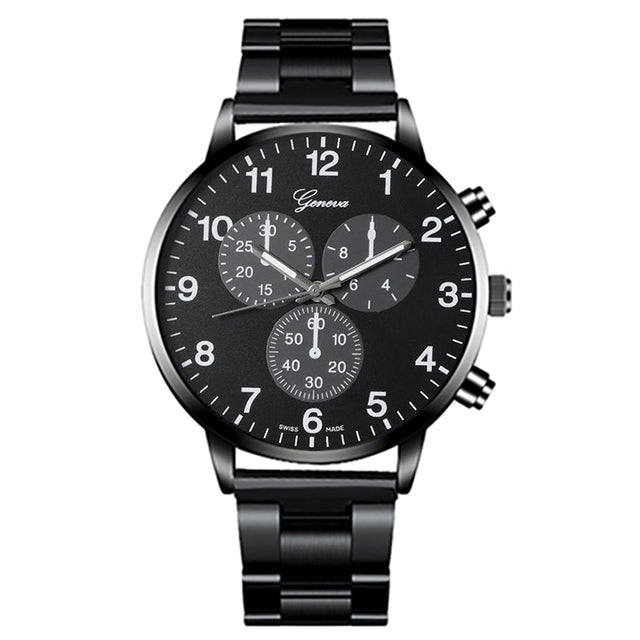 3PCS Men's Fashion Business Watches with Necklace Set | Evarisluxe