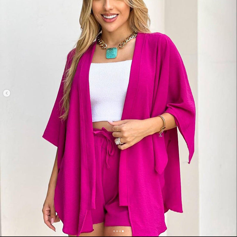 2023 Summer Women's Fashion Casual Set with Cardigan
