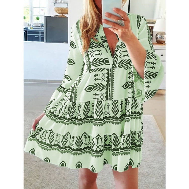 Evarisluxe Candy Colored Printed Dress