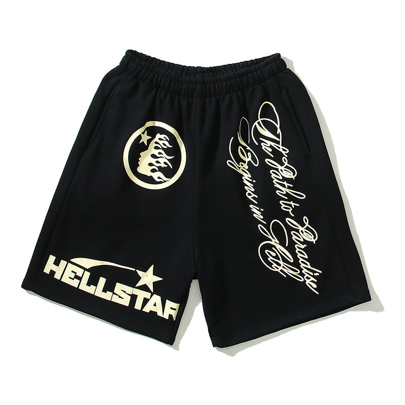 2024 Summer H@ellstar Logo Print Casual Shorts
