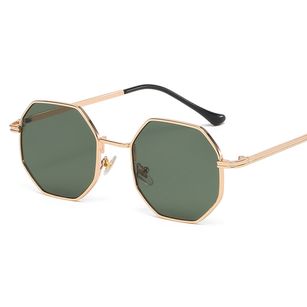 Vintage Polygon Metal Sunglasses for Men and Women