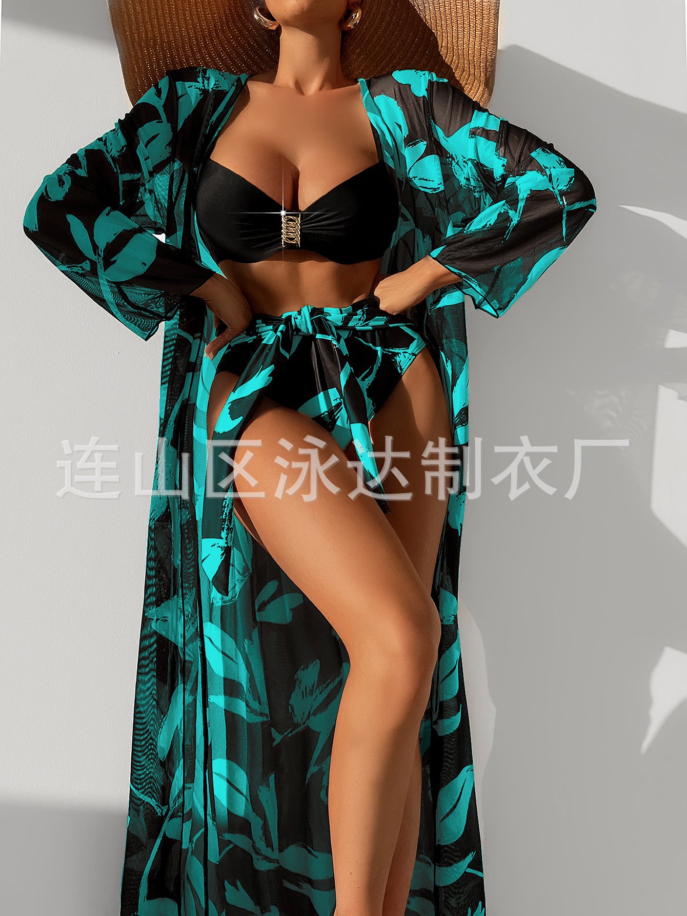 2023 Women's 3-Piece Long Sleeve Swimwear Set