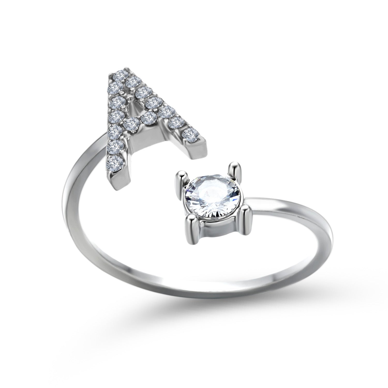 Evarisluxe Initial Letter Gold Ring