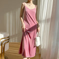 Women's Spring Summer Midi Dress with Elegant Design