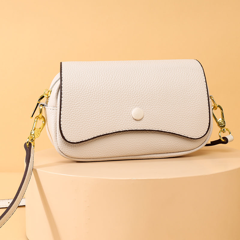 Evarisluxe Cowhide Leather Crossbody Bag