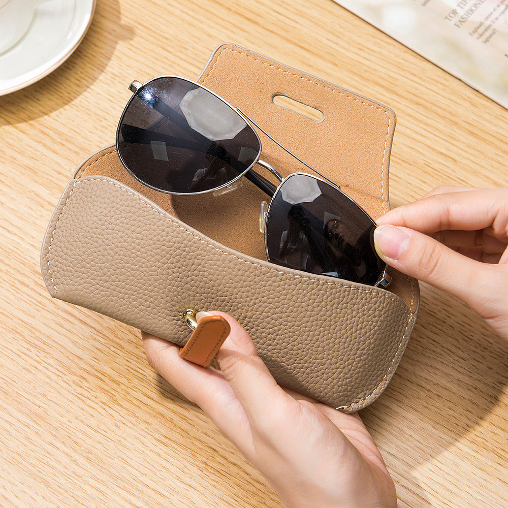 Creative Portable Leather Sunglasses Case for Men & Women
