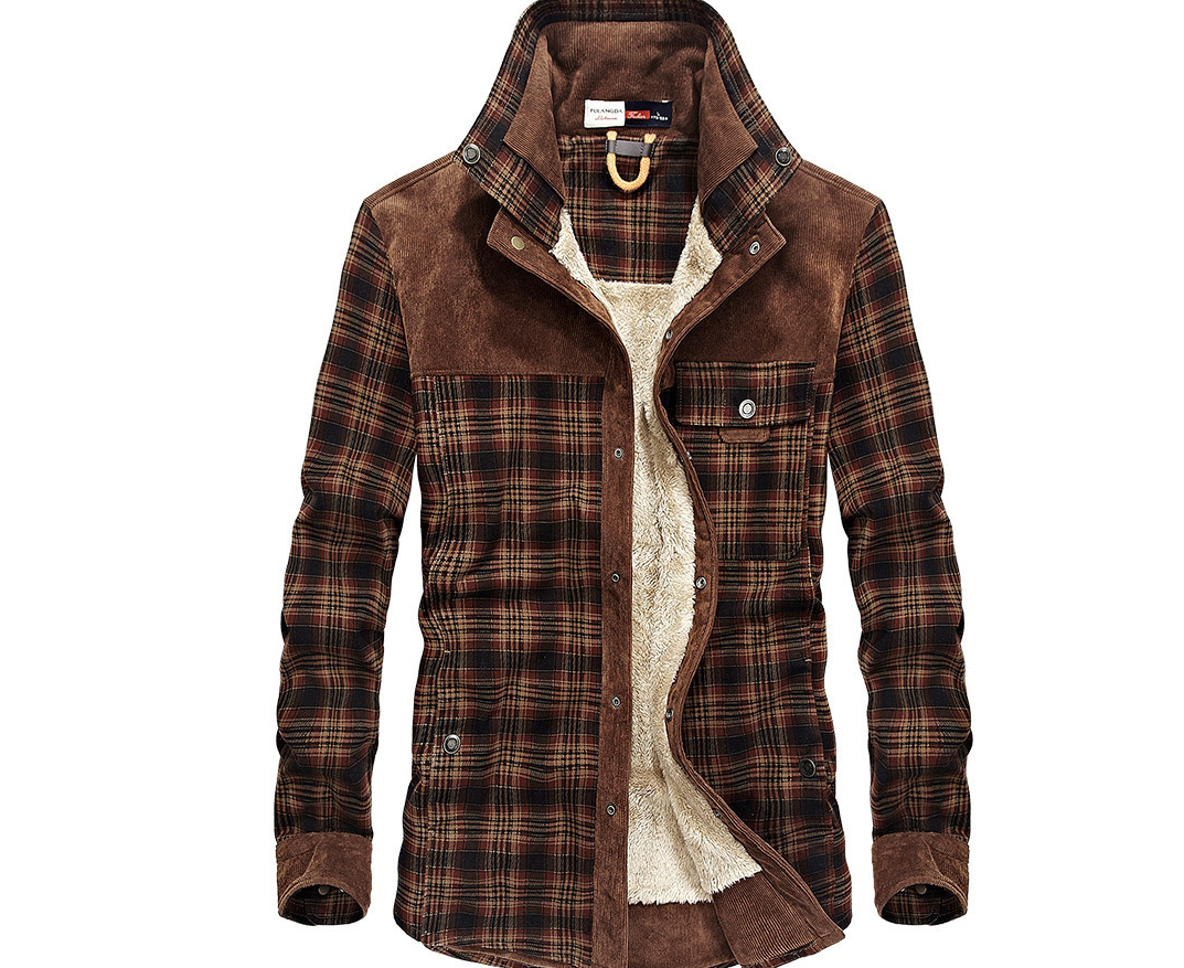 Plaid Long Sleeve Shirt Jacket