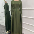 Soft Satin Scarf Gown Dress for Women