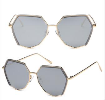 Trendy Irregular Metal Polarized Sunglasses for Men and Women