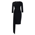 Solid Color Pleated Tied Dress for Women