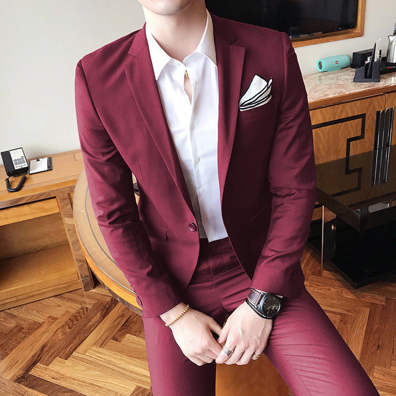 Men's Fashion Two-Piece Suit Set for Spring/Fall 2019
