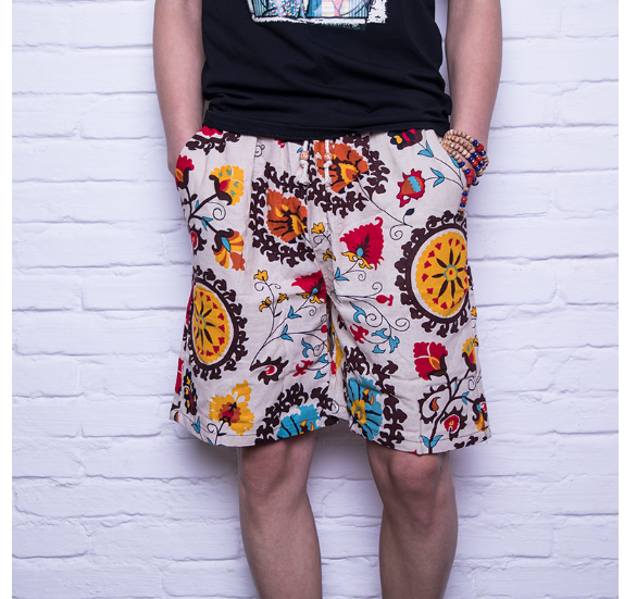 Men's Linen Beach Shorts - Casual Loose Fit