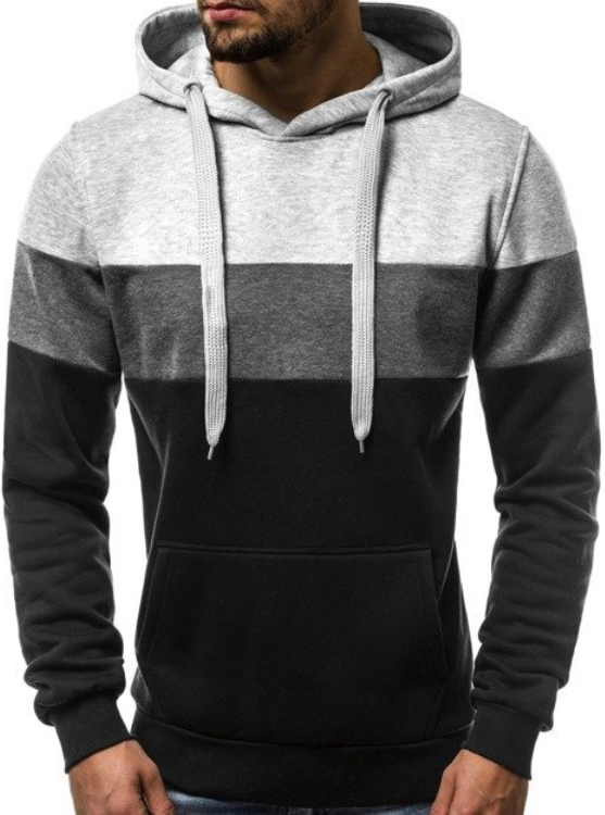 Color Block Hooded Sweatshirt Jacket