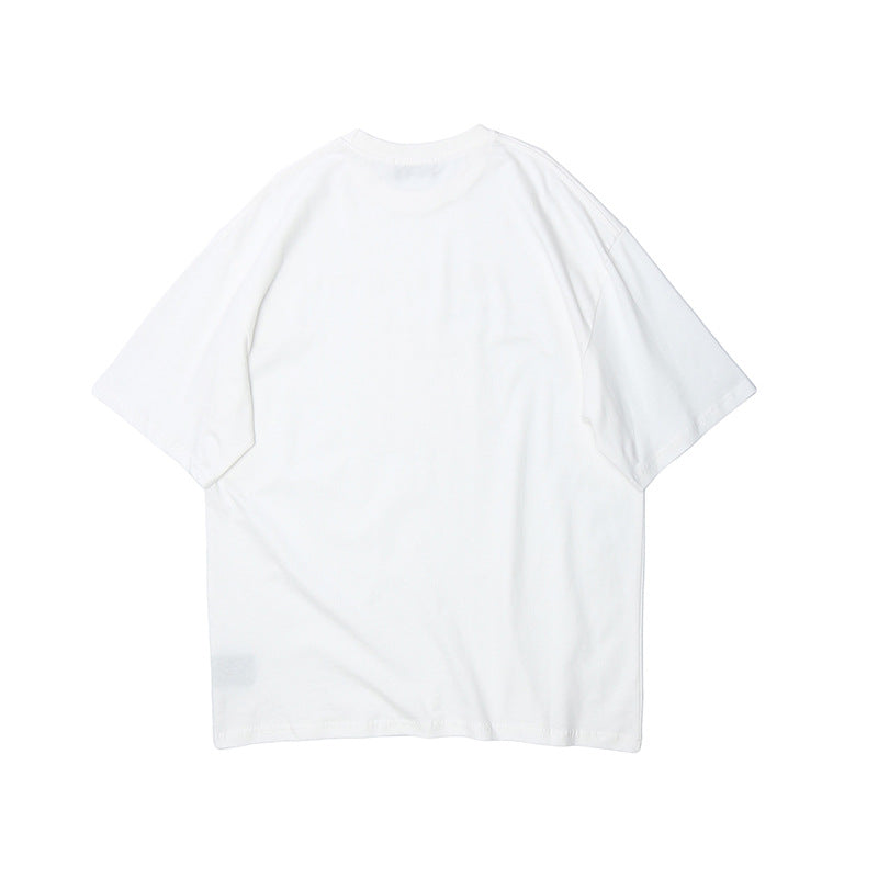 Cartoon Bear Short Sleeve T-Shirt for Men - Casual Wear