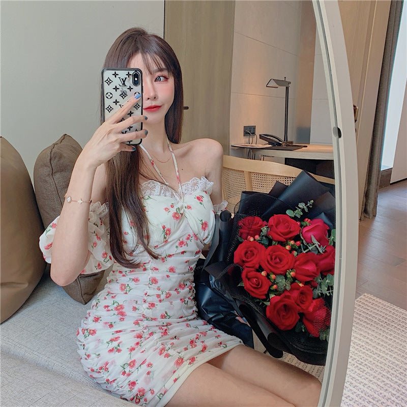 2020 New Summer Floral One-Shoulder Dress for Women