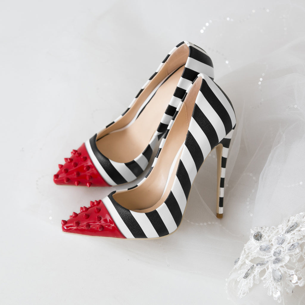Evarisluxe Studé Stripe Statement Heel