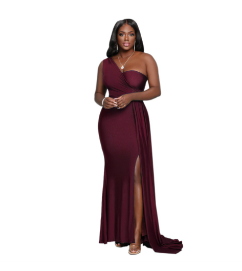 Evarisluxe High Waist Slit Gown