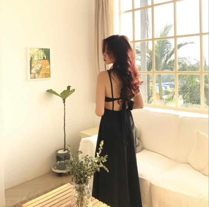 Slimming Sling Dress - Elegant Long Strap Dress