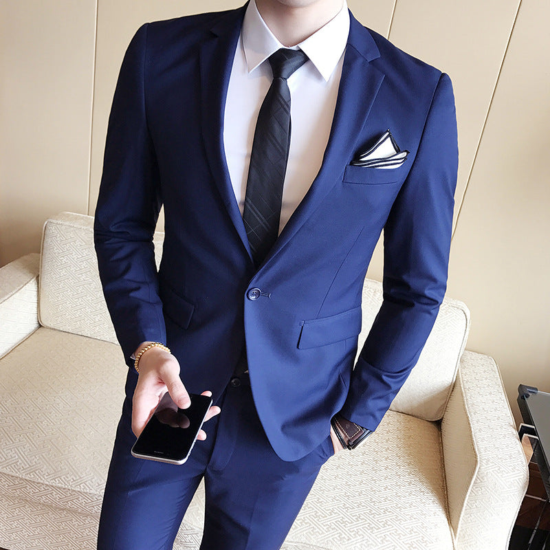 Men's Fashion Two-Piece Suit Set for Spring/Fall 2019