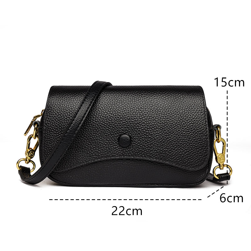 Evarisluxe Cowhide Leather Crossbody Bag