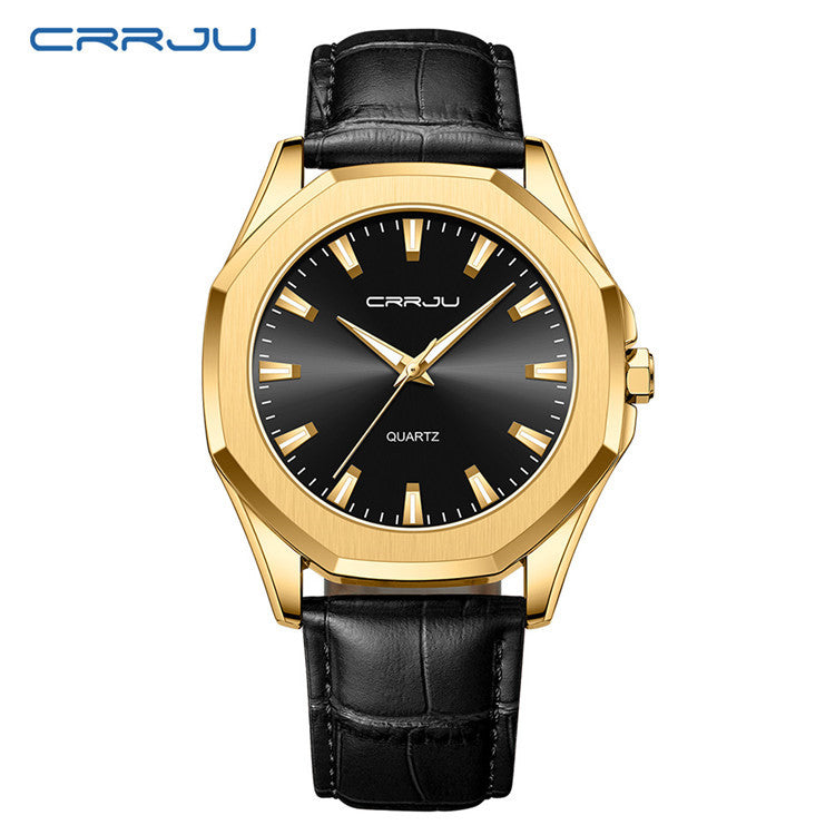 CRRJU Leather Watch 5015 for Men and Women