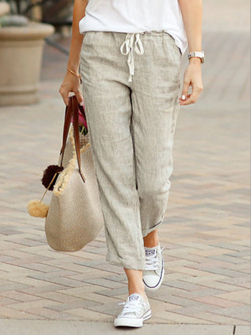 2023 Summer Urban Casual Cotton Pants for Women