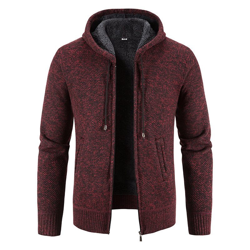 Winter Thick Hooded Cardigan for Men - Slim Fit Sweater