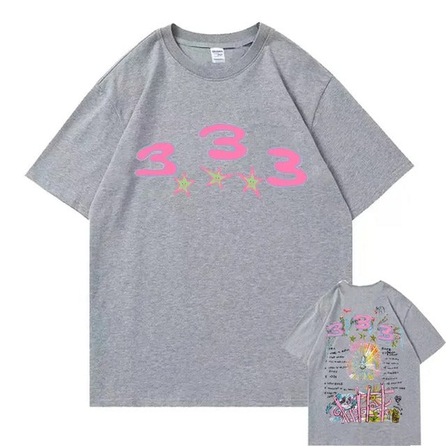 Bladee 333 Hip Hop Trend Cotton T-Shirt for Men & Women