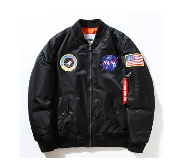 Embroidered Flight Jacket Baseball Coat