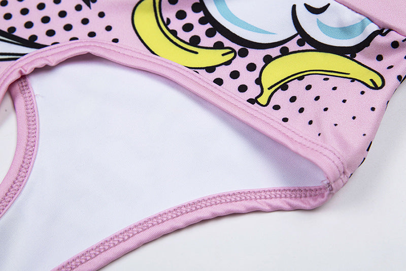 Cartoon Print Yoga Set for Women (Two-Piece)
