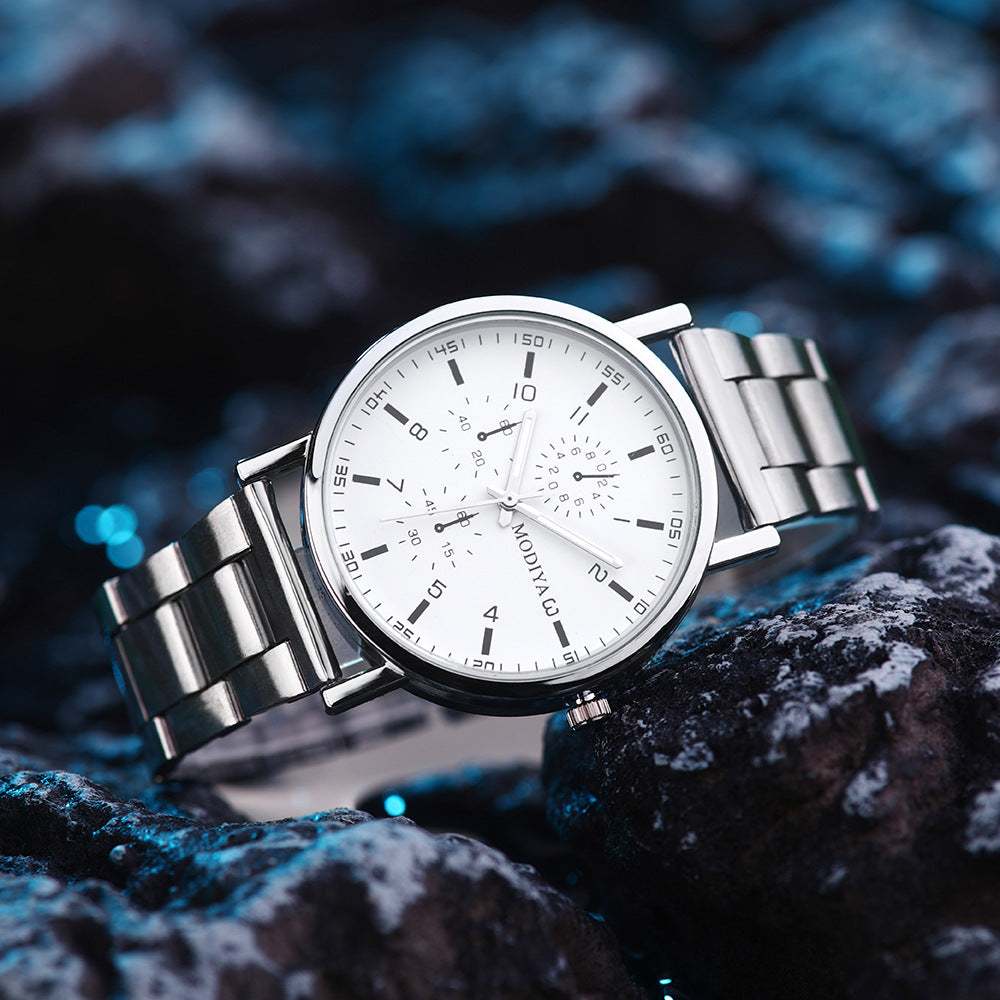 Simple Alloy Band Quartz Watch for Men | Evarisluxe