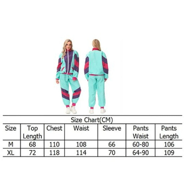 80s 90s Vintage Colorful Jacket for Women Cosplay Outfit