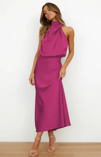 Evarisluxe Longue Silhouette Maxi Dress
