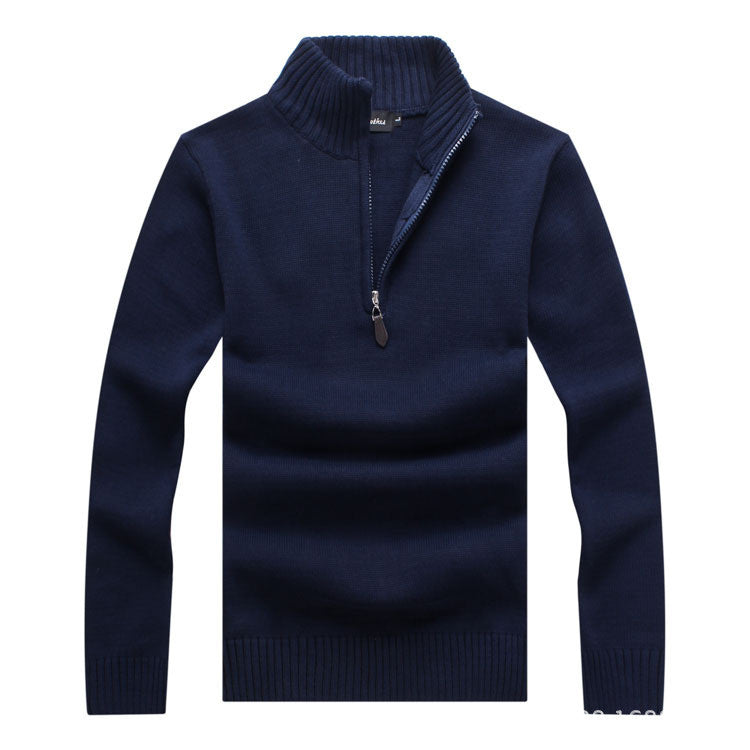 Korean Style Slim Fit Striped Knit Sweater for Men