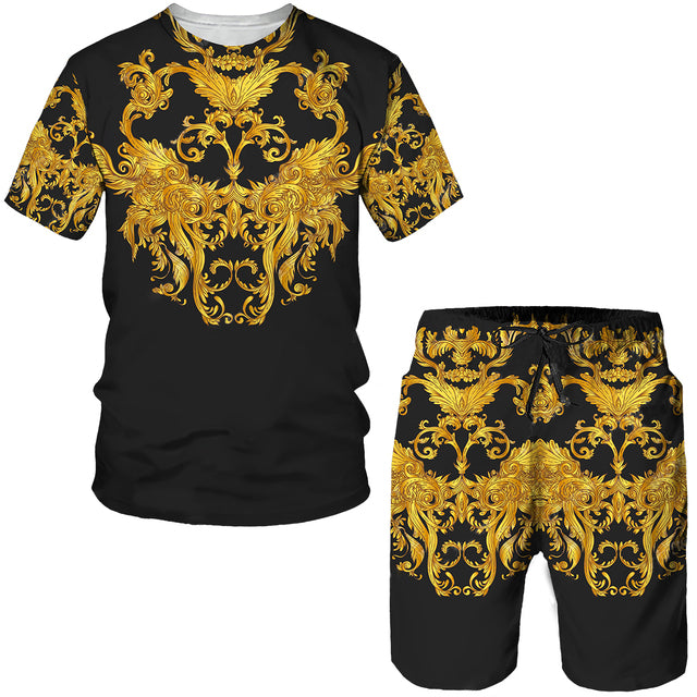 Men's 2-Piece 3D Print Sportswear Set - Summer Outfit