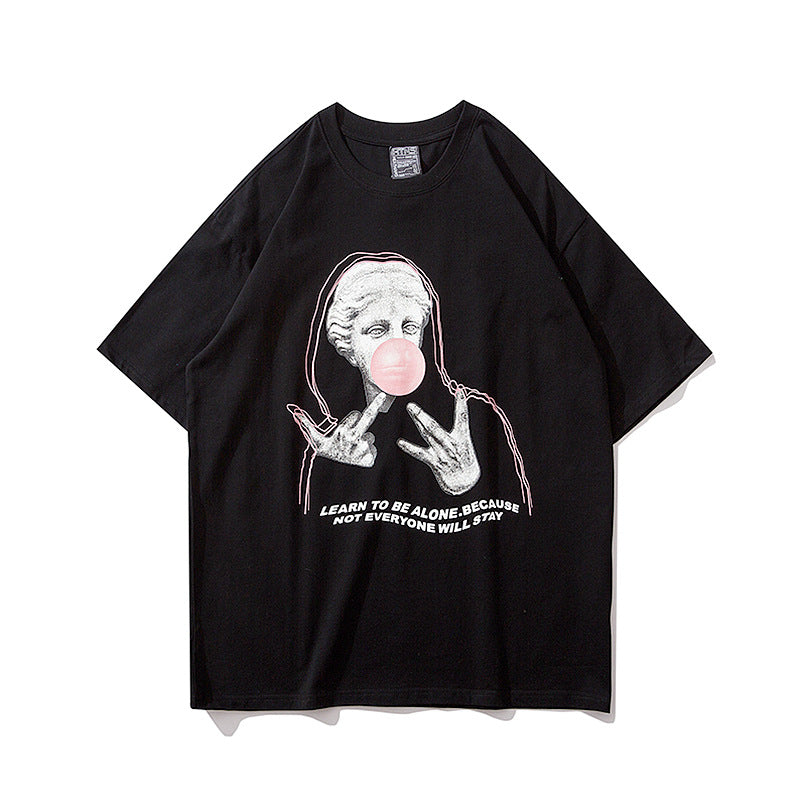 Dark Style Graphic Print Couple T-Shirt for Men and Women
