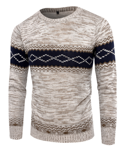Casual Round Neck Knitted Pullover Sweater