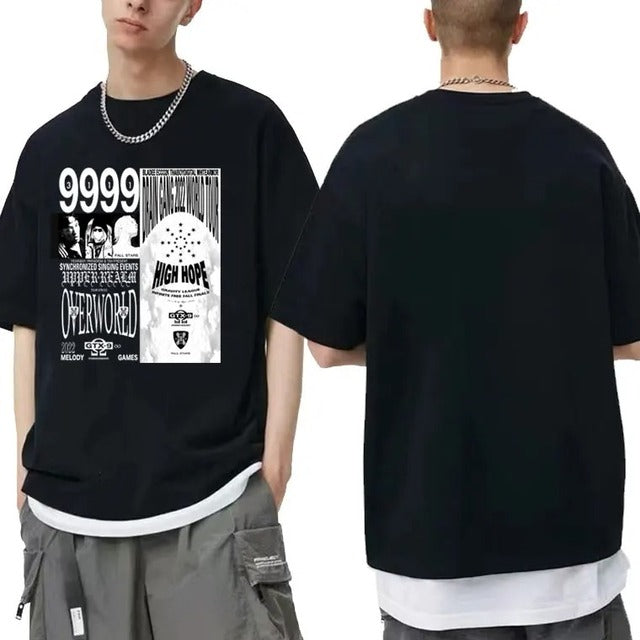Bladee 333 Hip Hop Trend Cotton T-Shirt for Men & Women