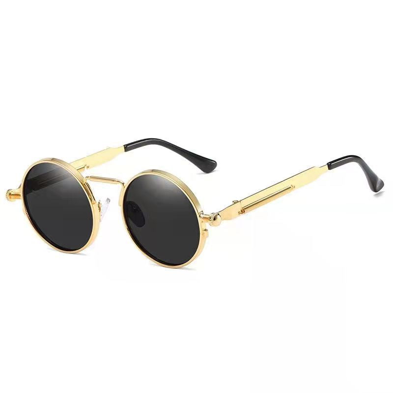 Retro Steampunk Round Sunglasses for Men and Women