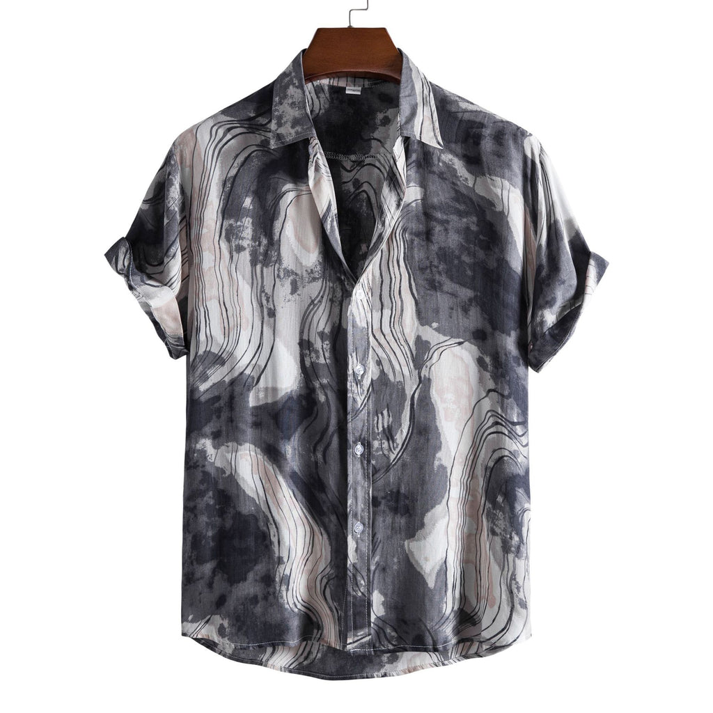 Men's Casual Short Sleeve Floral Shirt - Summer 2024