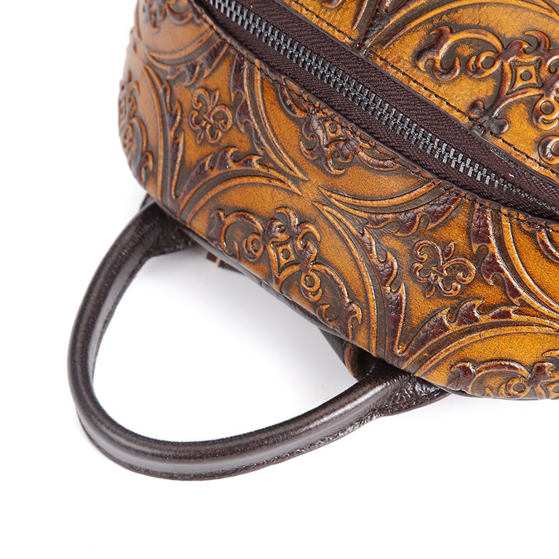 Luxury Retro Genuine Leather Women's Backpack Bag