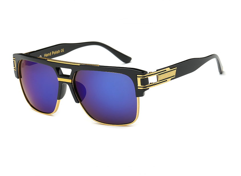 Retro Colorful Reflective Sunglasses for Men and Women